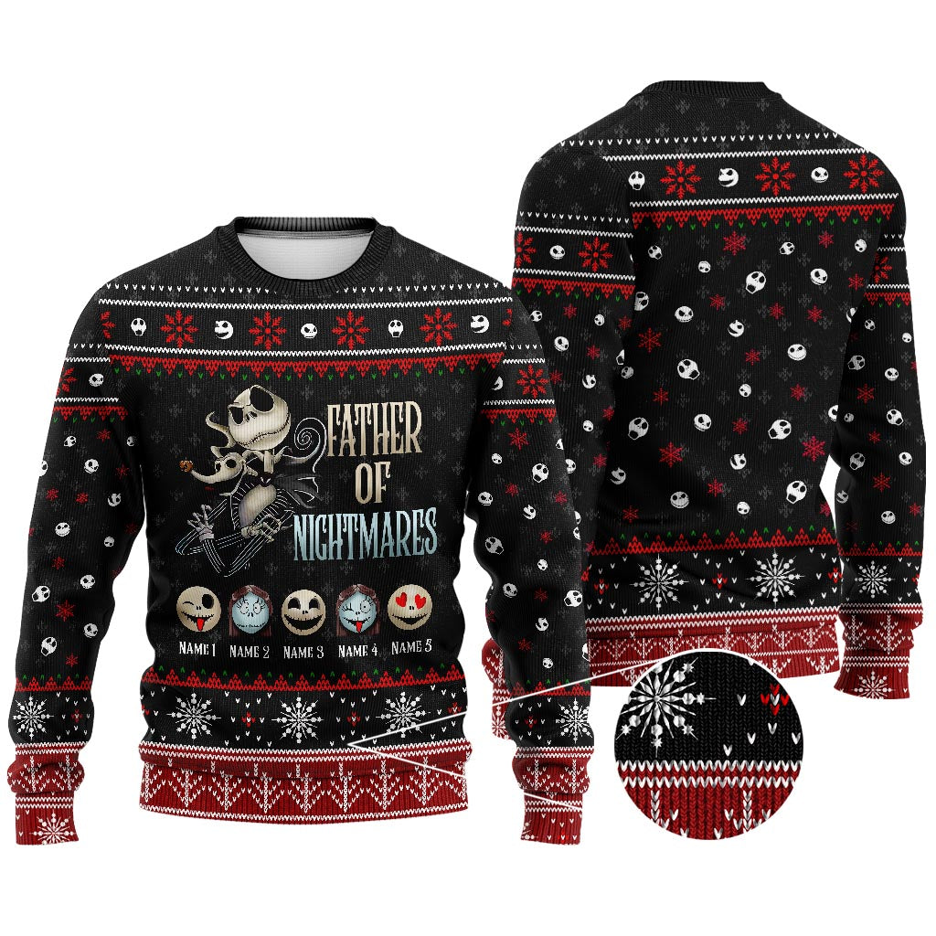 Personalized Father of Nightmares Christmas Sweater Gift