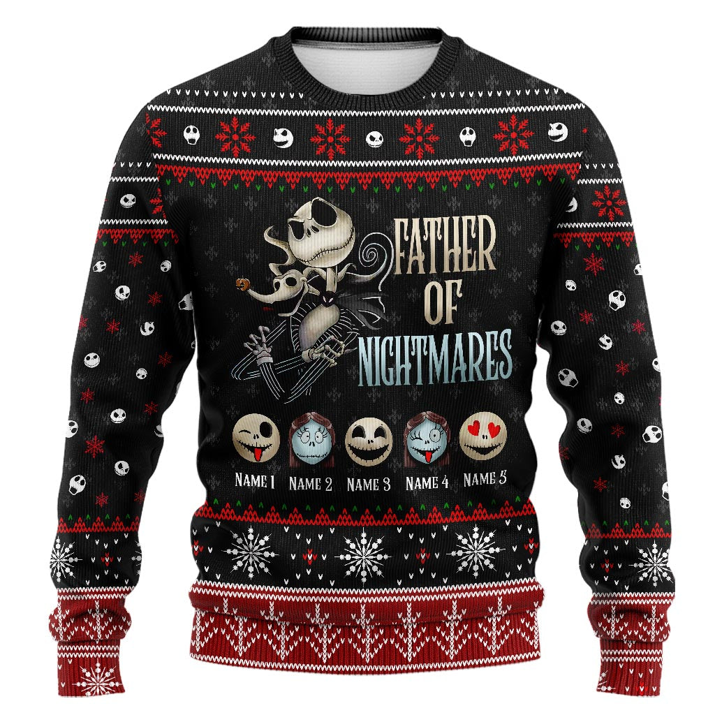 Personalized Father of Nightmares Christmas Sweater Gift