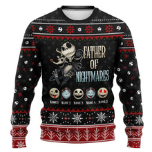 Load image into Gallery viewer, Personalized Father of Nightmares Christmas Sweater Gift
