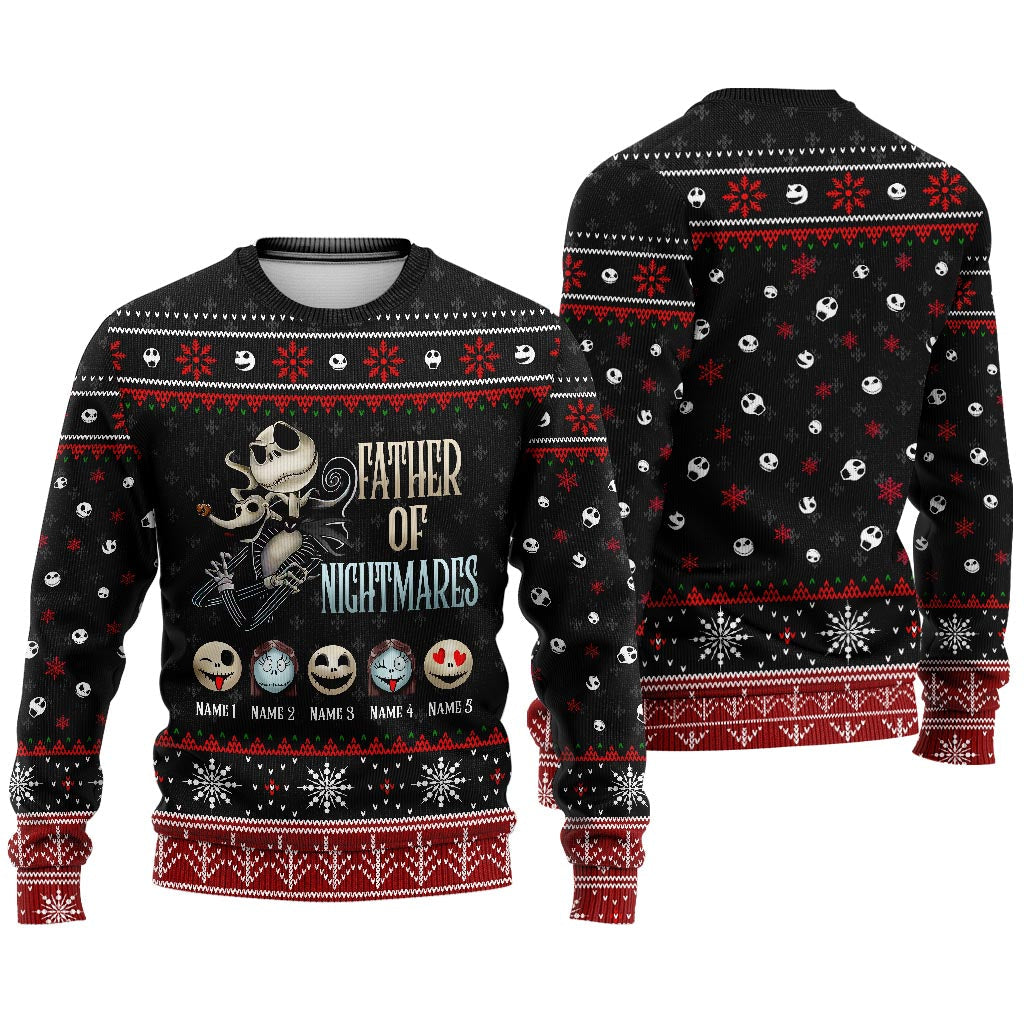 Personalized Father of Nightmares Christmas Sweater Gift