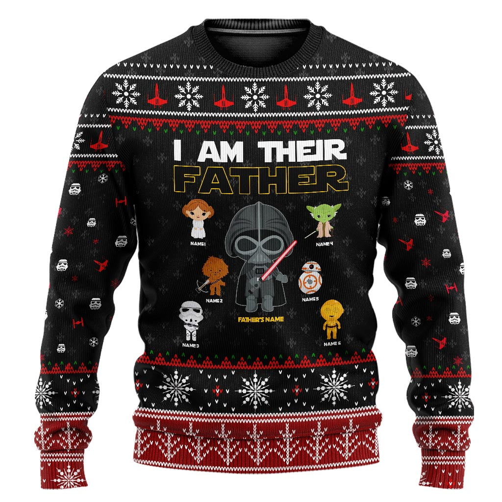 Personalized Christmas Sweater I Am Their Father Gift for Dad