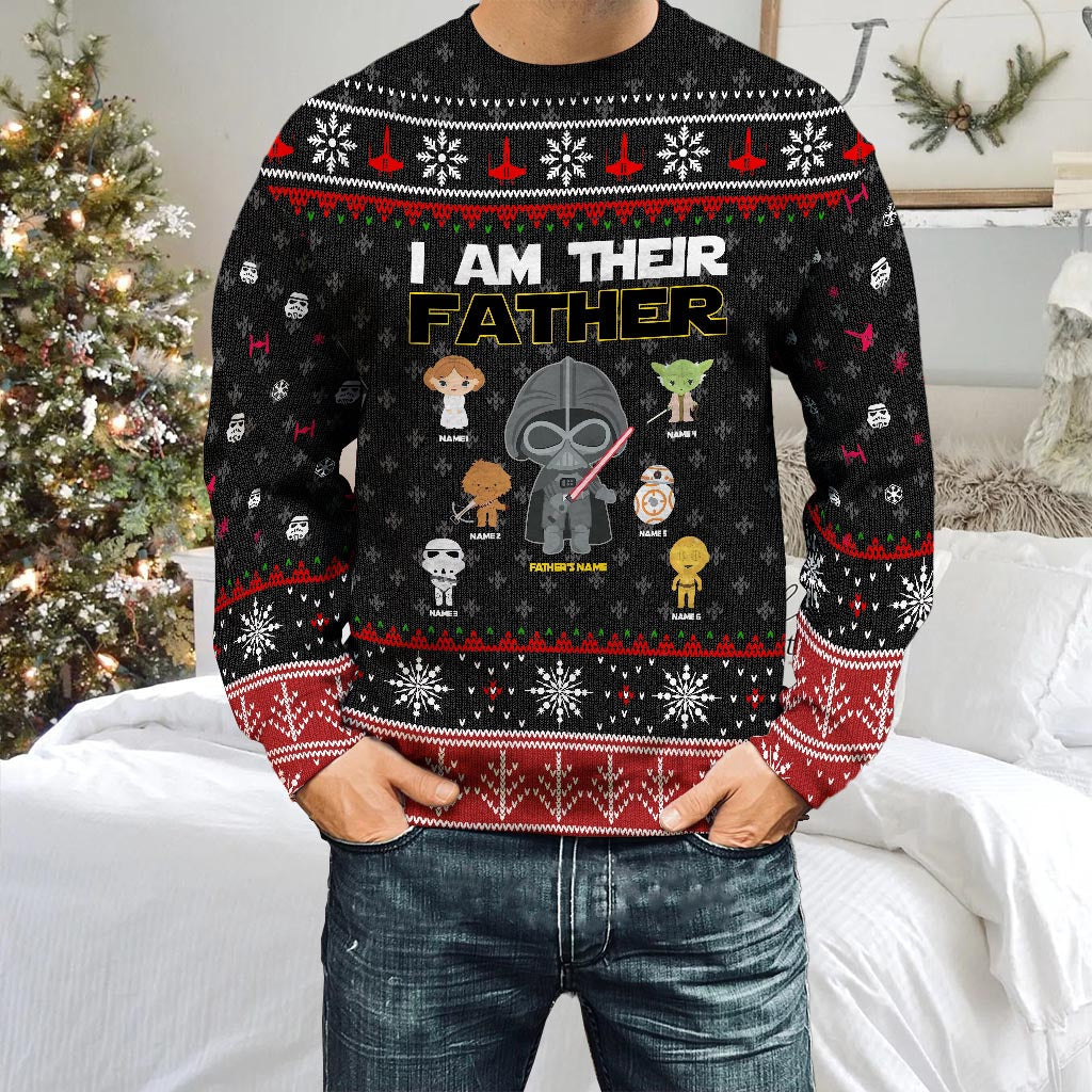 Personalized Christmas Sweater I Am Their Father Gift for Dad