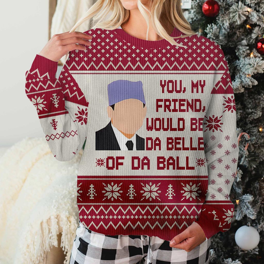 Personalized Christmas Sweater with Custom Message for Friends