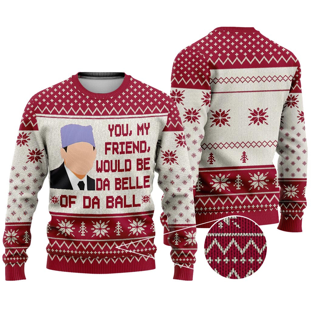 Personalized Christmas Sweater with Custom Message for Friends