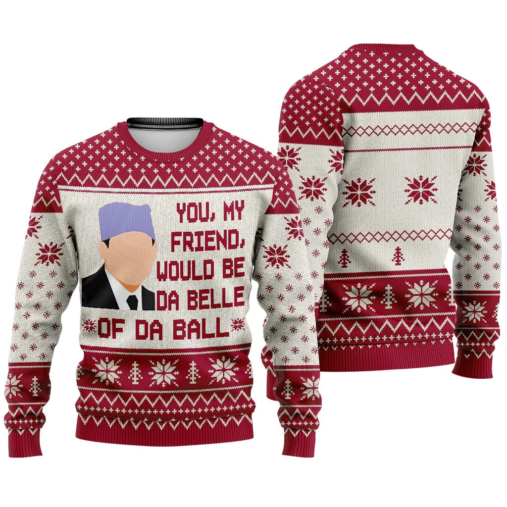 Personalized Christmas Sweater with Custom Message for Friends
