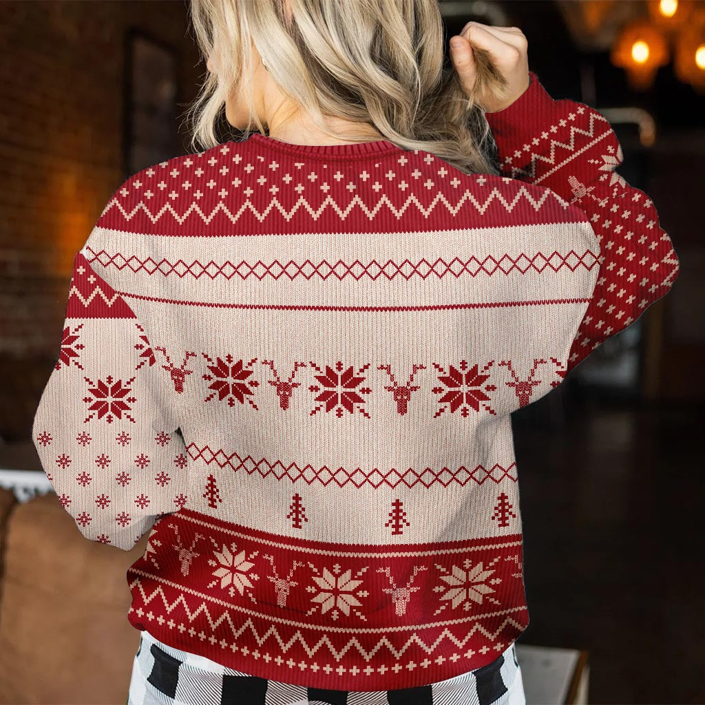 Personalized Christmas Sweater with Custom Text for Family Gift