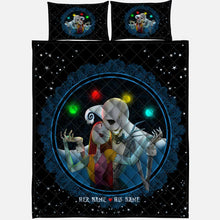 Load image into Gallery viewer, Personalized Nightmare Before Christmas Quilt Set | Custom Couple Gift
