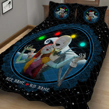 Load image into Gallery viewer, Personalized Nightmare Before Christmas Quilt Set | Custom Couple Gift
