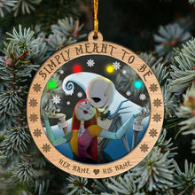 Load image into Gallery viewer, Personalized Nightmare Before Christmas Ornament Custom Name Gift for Couples

