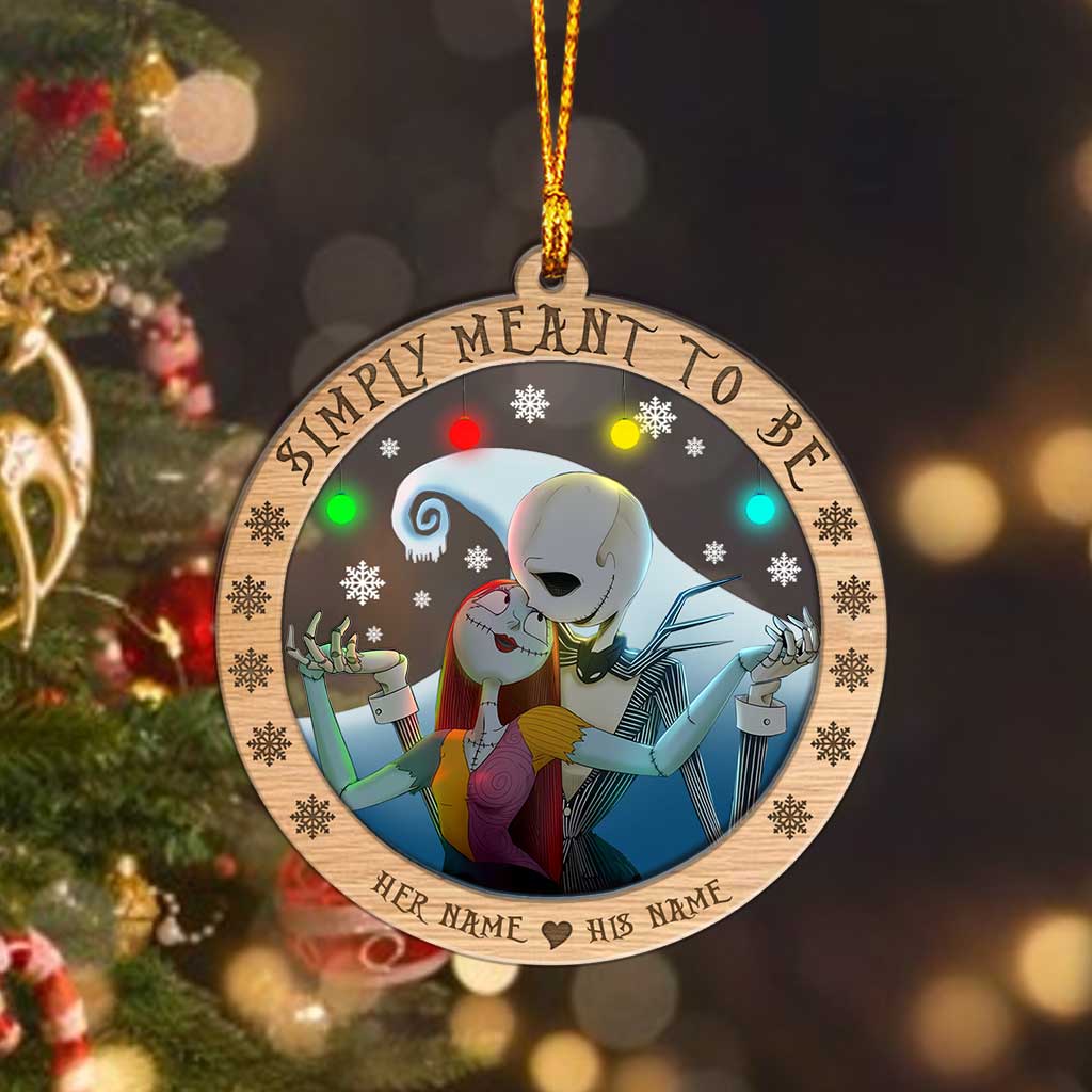 Personalized Nightmare Before Christmas Ornament Custom Name Gift for Couples