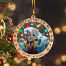 Load image into Gallery viewer, Personalized Nightmare Before Christmas Ornament Custom Name Gift for Couples
