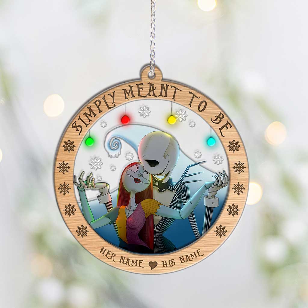 Personalized Nightmare Before Christmas Ornament Custom Name Gift for Couples