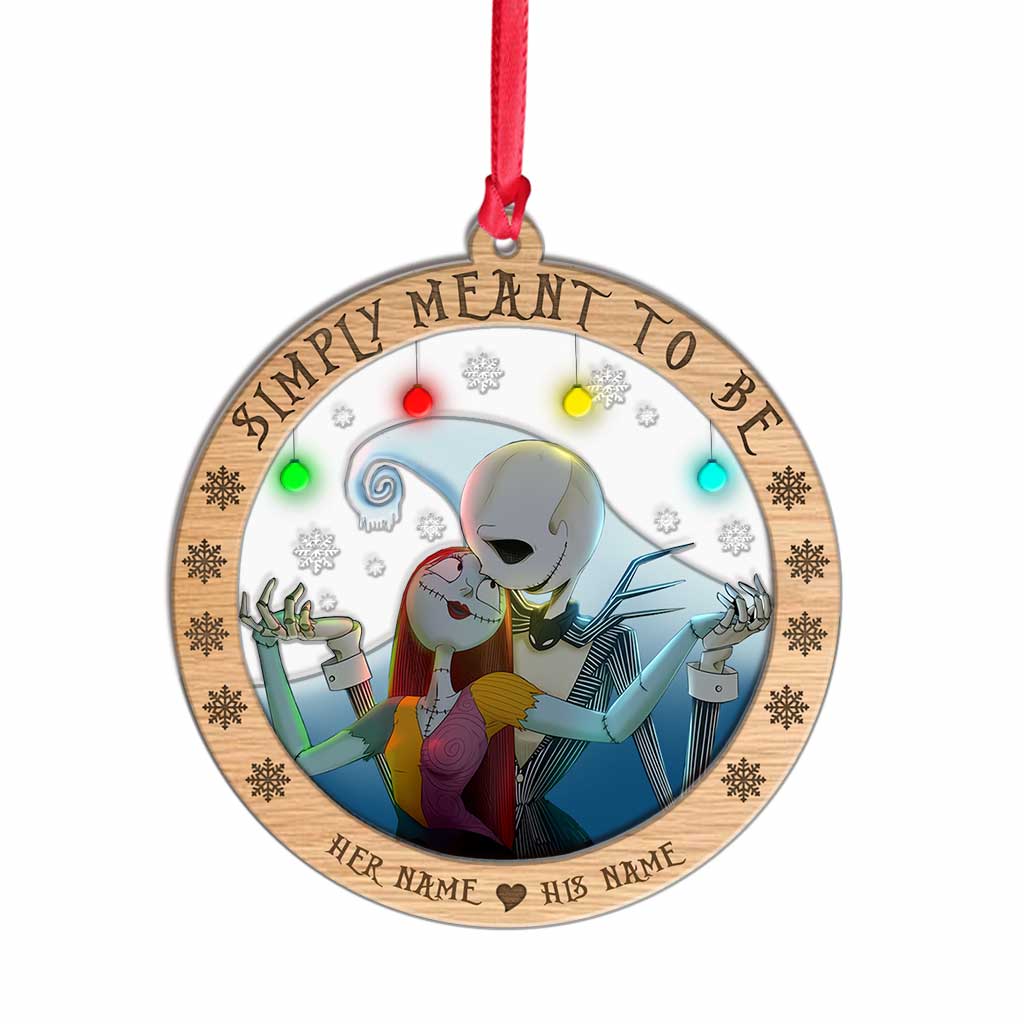 Personalized Nightmare Before Christmas Ornament Custom Name Gift for Couples