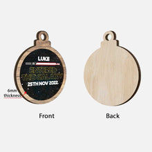 Load image into Gallery viewer, Personalized Layered Wood Christmas Ornament Custom Name Gift
