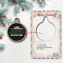 Load image into Gallery viewer, Personalized Wooden Christmas Ornament Pop Out Card Gift
