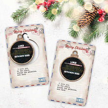 Load image into Gallery viewer, Personalized Wooden Christmas Ornament Pop Out Card Gift
