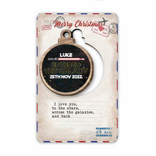 Load image into Gallery viewer, Personalized Wooden Christmas Ornament Pop Out Card Gift
