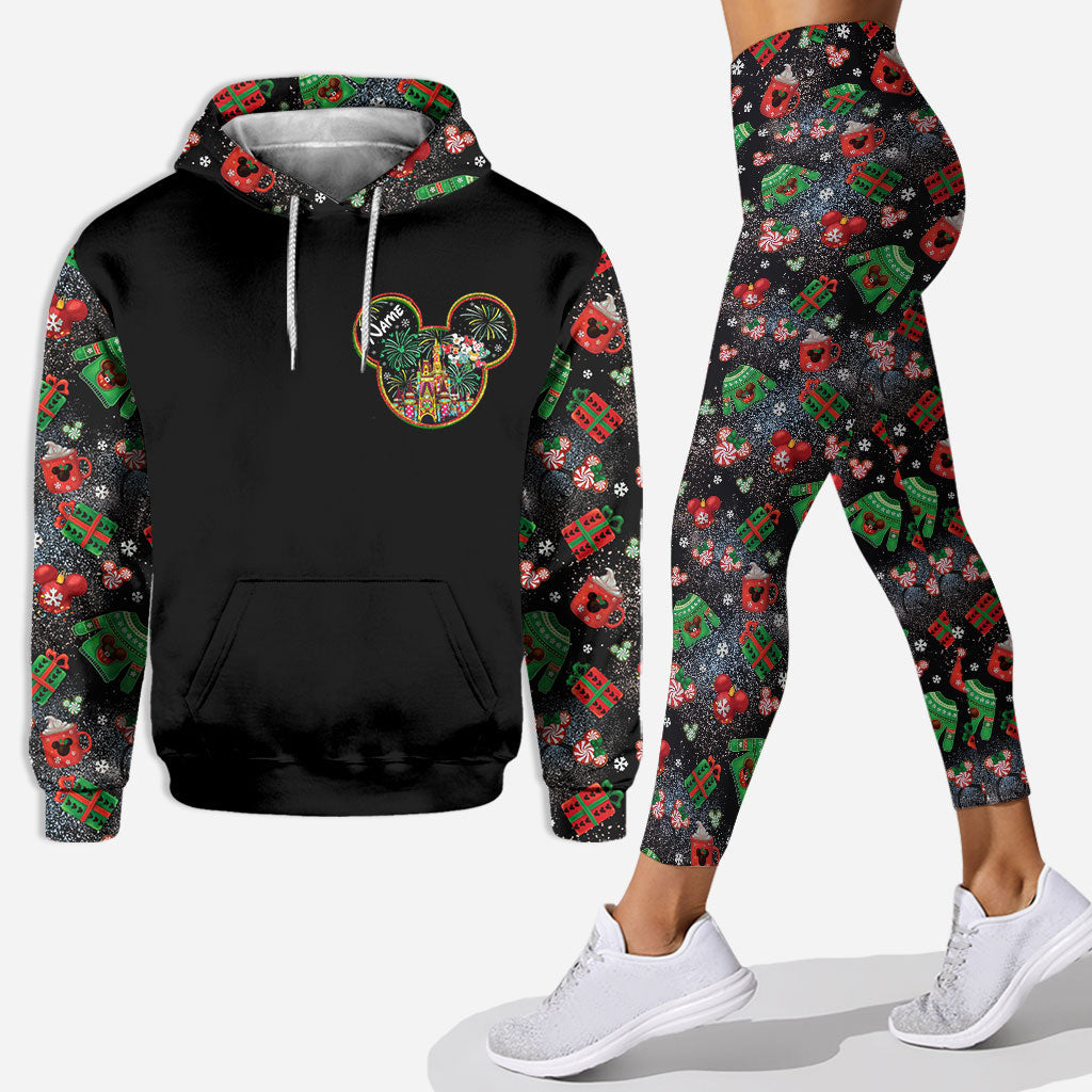 Personalized Christmas Mouse Hoodie and Leggings Gift Set