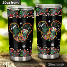 Load image into Gallery viewer, Personalized Merry Christmas Mouse Tumbler Custom Name Gift
