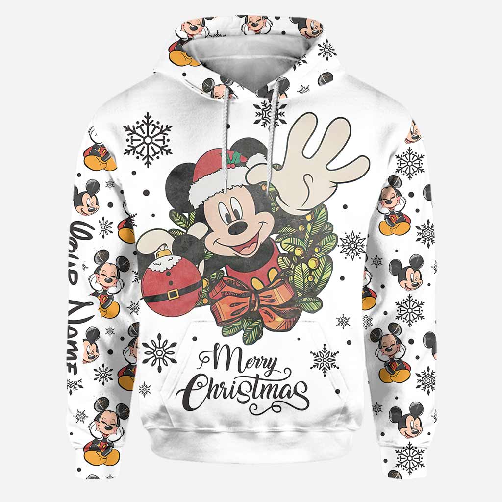 Personalized Christmas Mouse Hoodie and Leggings Gift for Kids
