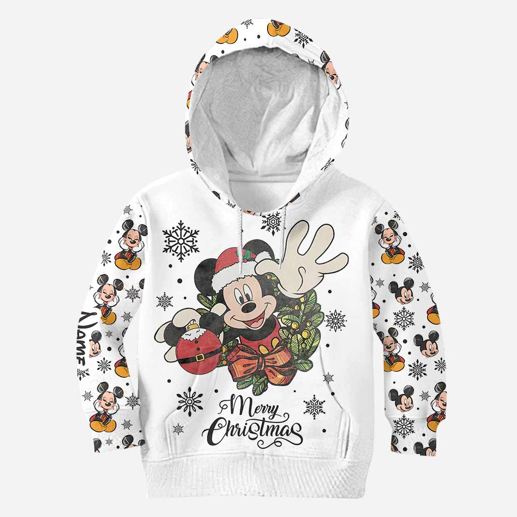 Personalized Christmas Mouse Hoodie and Leggings Gift for Kids