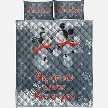 Load image into Gallery viewer, Personalized Quilt Set with Love Theme for Couples | Wedding Gift
