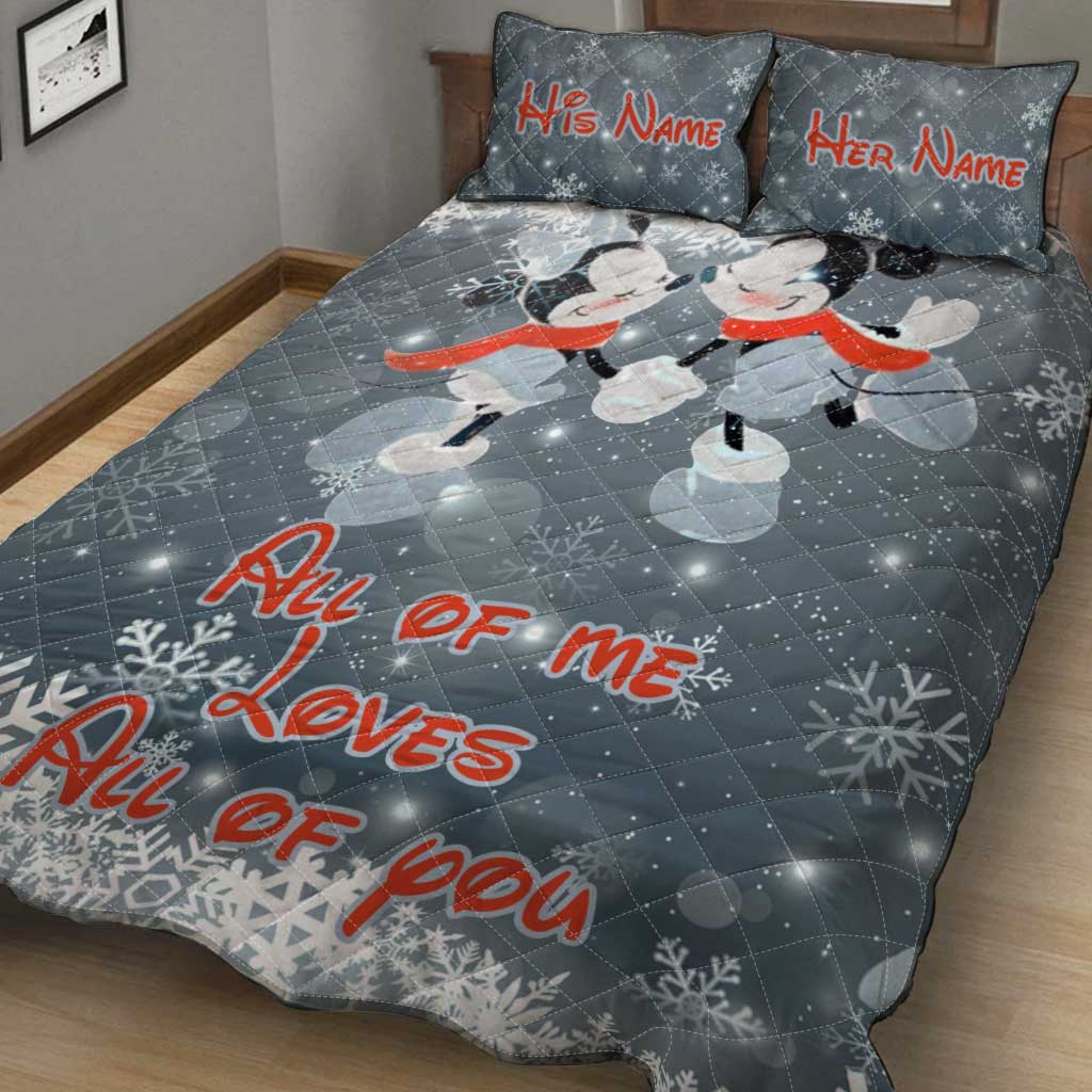 Personalized Quilt Set with Love Theme for Couples | Wedding Gift