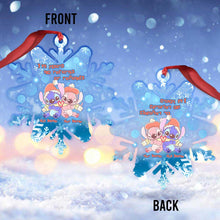 Load image into Gallery viewer, Personalized Christmas Snowflake Ornament Custom Names Gift for Couples
