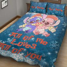 Load image into Gallery viewer, Personalized Ohana Quilt Set Custom Name Gift for Couples
