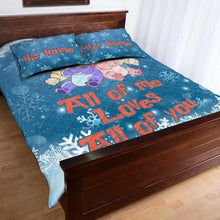 Load image into Gallery viewer, Personalized Ohana Quilt Set Custom Name Gift for Couples

