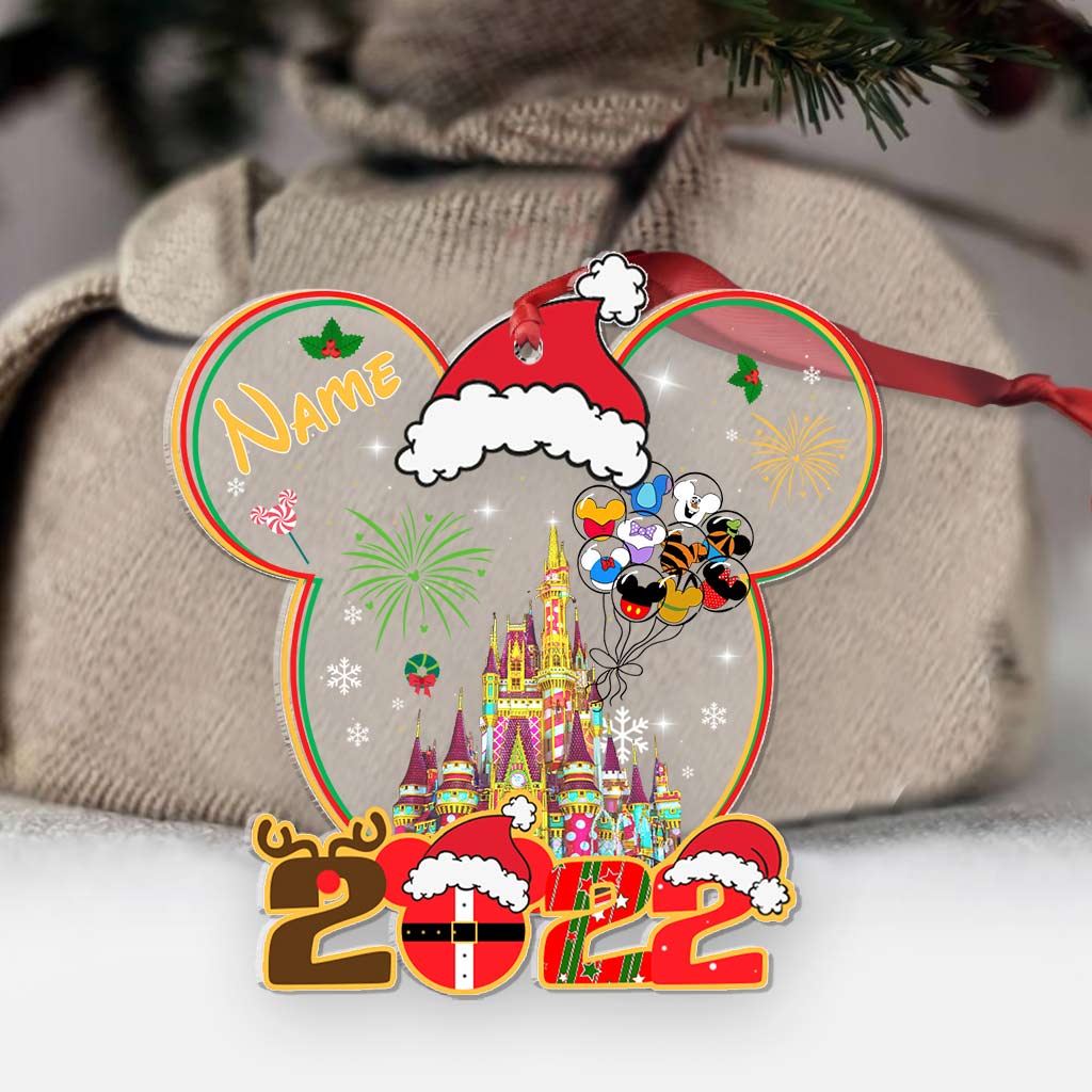 Personalized Christmas Mouse Ornament Custom Name Acrylic Gift