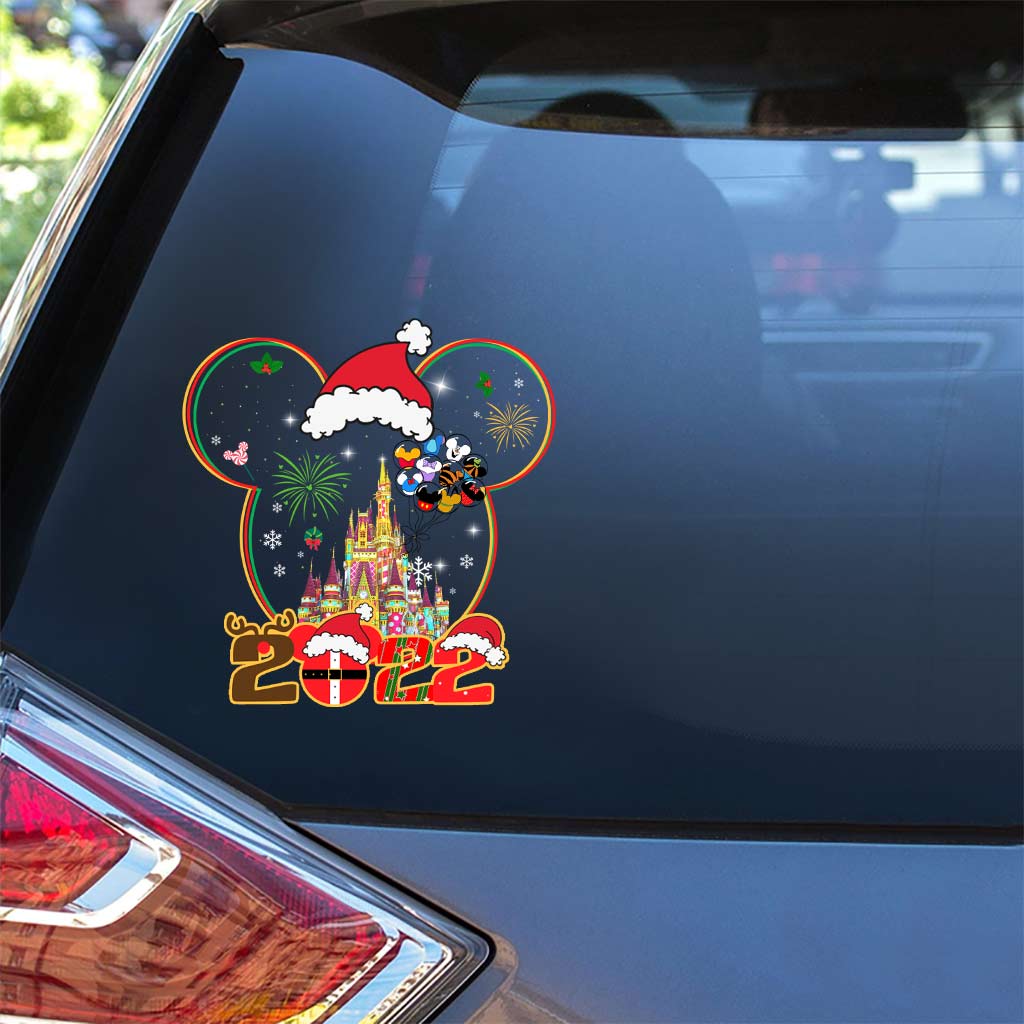 Personalized Christmas Mouse Decal for Cars & Windows - Custom Holiday Design