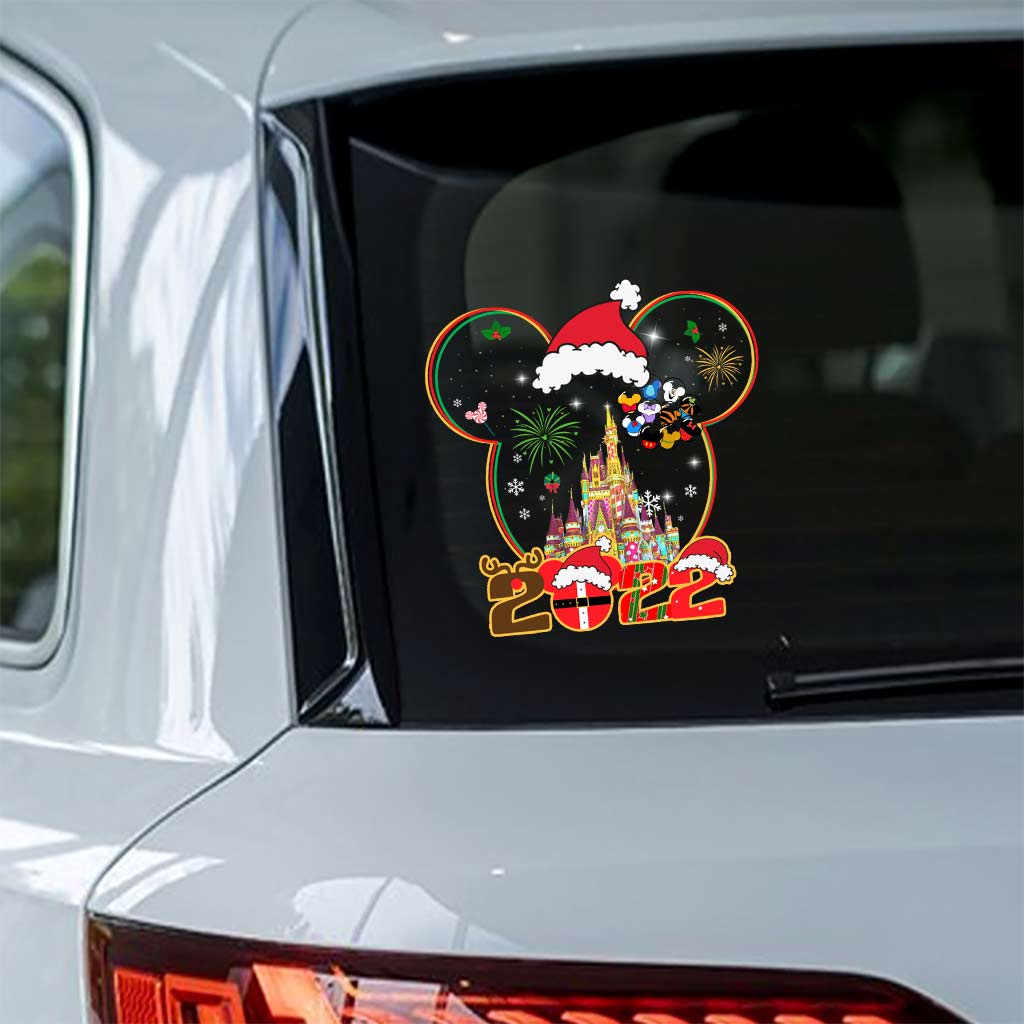 Personalized Christmas Mouse Decal for Cars & Windows - Custom Holiday Design