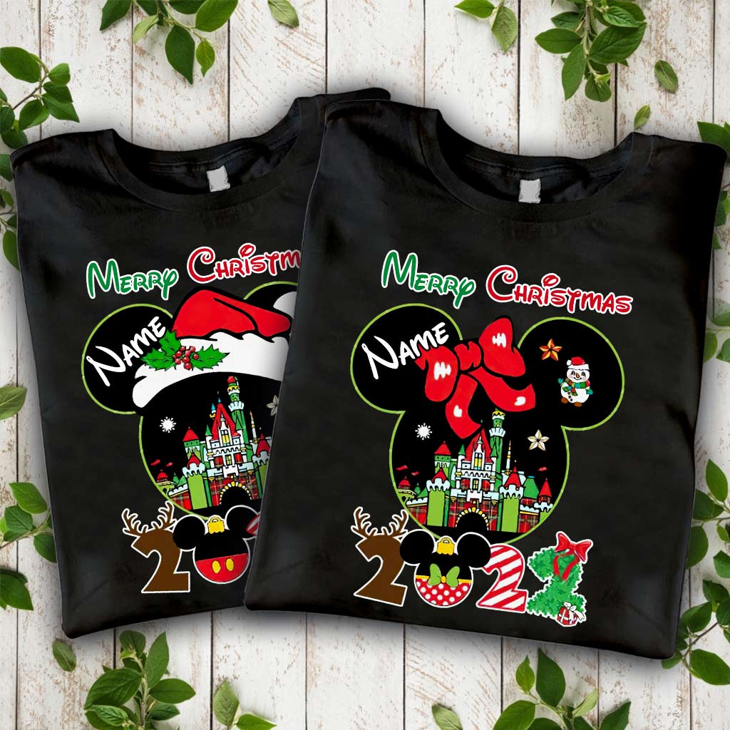 Personalized Christmas Mouse T-shirt & Hoodie Custom Name Gift
