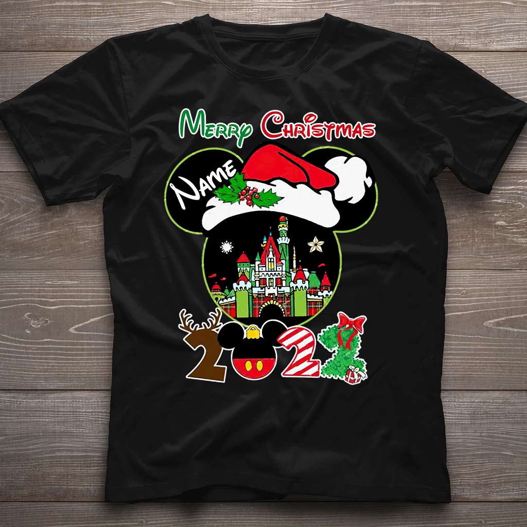 Personalized Christmas Mouse T-shirt & Hoodie Custom Name Gift