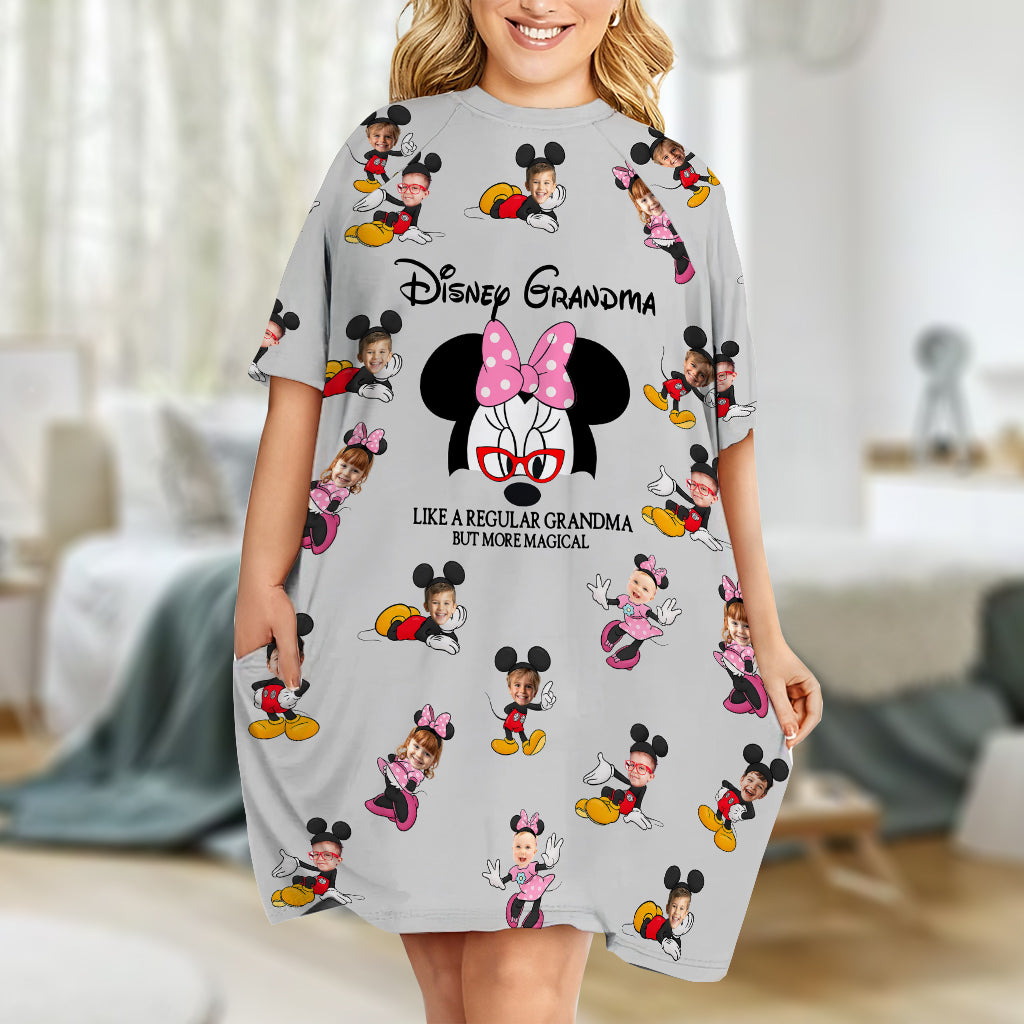 Personalized Disney Grandma Sleep T-shirt Dress Custom Design Gift