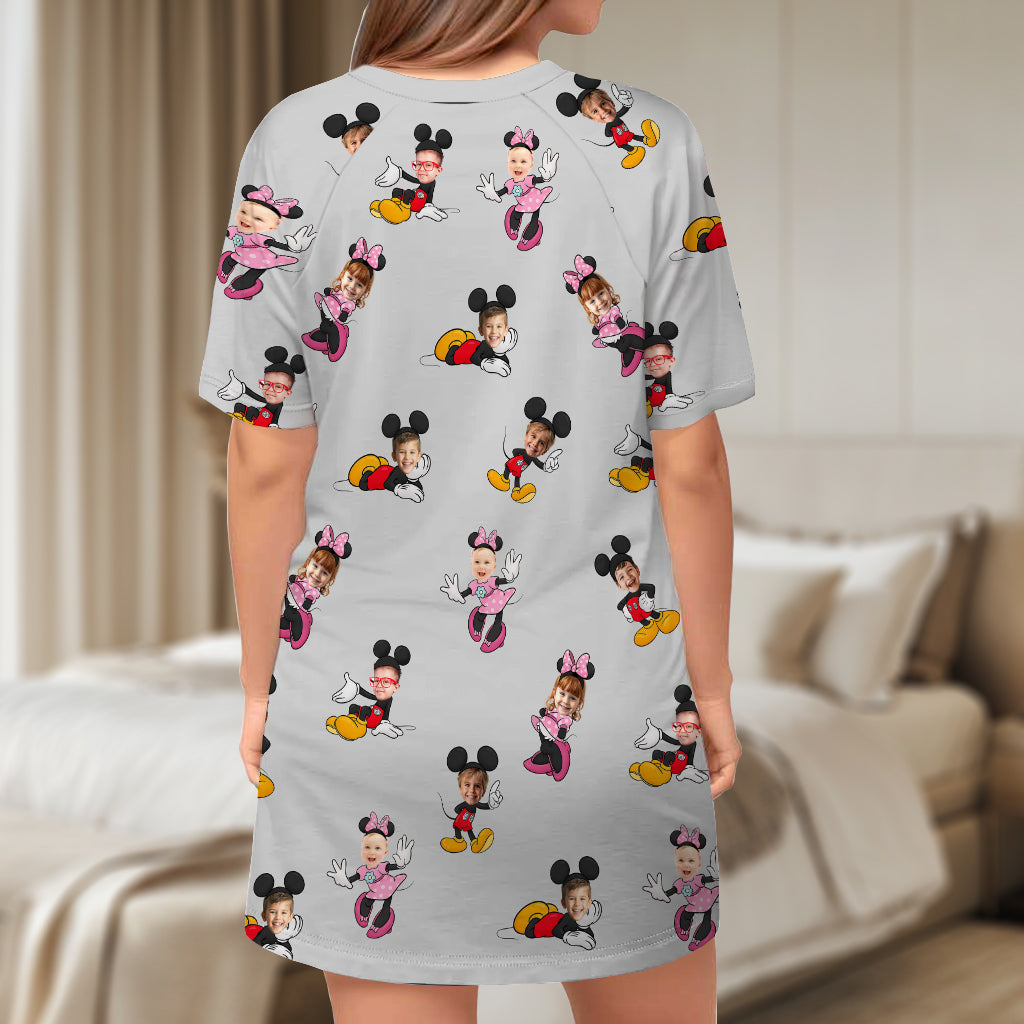 Personalized Disney Grandma Sleep T-shirt Dress Custom Design Gift