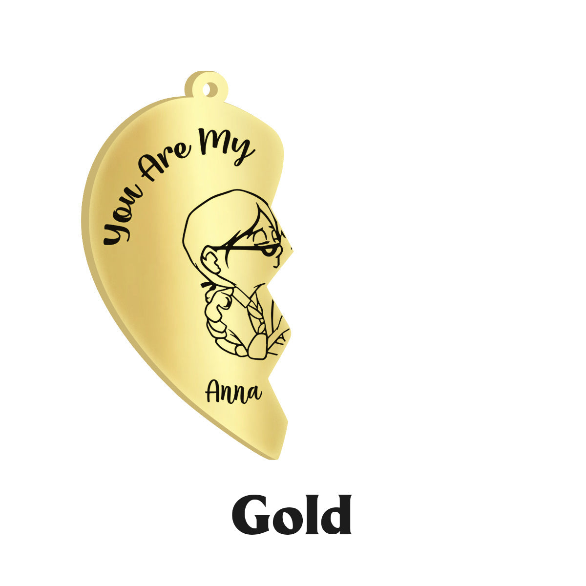Personalized Matching Pendant Necklace for Couples | You Are My Greatest Adventure