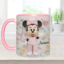 Load image into Gallery viewer, Personalized Nurse Accent Mug with Custom Name Gift for Her
