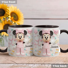 Load image into Gallery viewer, Personalized Nurse Accent Mug with Custom Name Gift for Her

