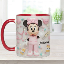 Load image into Gallery viewer, Personalized Nurse Accent Mug with Custom Name Gift for Her

