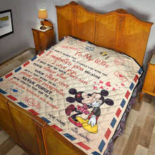 Load image into Gallery viewer, Personalized Mouse Quilt for Wife - Romantic Gift Idea
