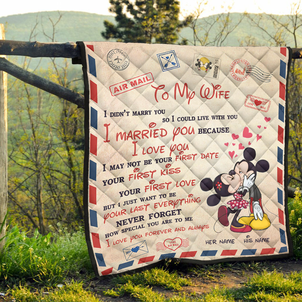 Personalized Mouse Quilt for Wife - Romantic Gift Idea