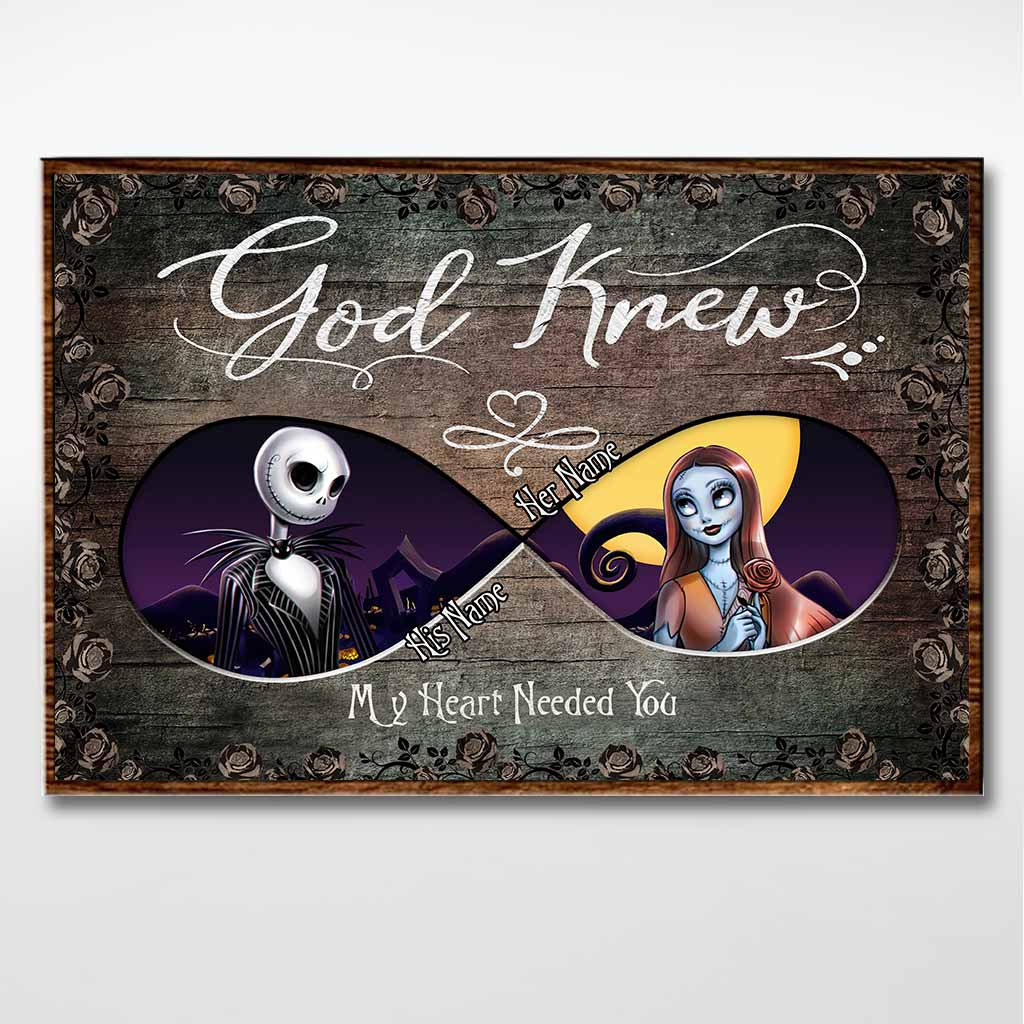 Personalized Nightmare Before Christmas Poster Gift for Couples