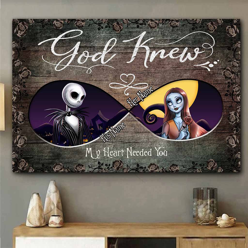 Personalized Nightmare Before Christmas Poster Gift for Couples