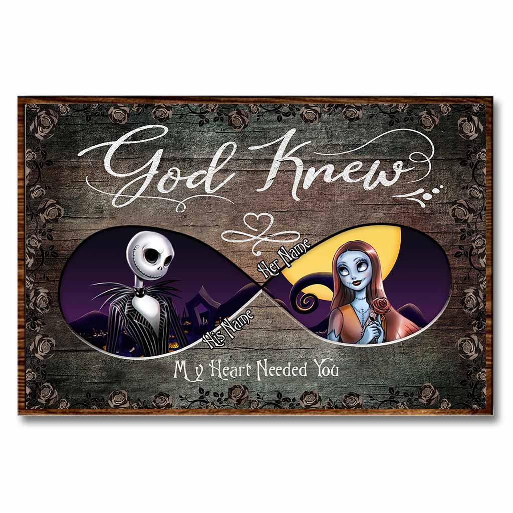 Personalized Nightmare Before Christmas Poster Gift for Couples