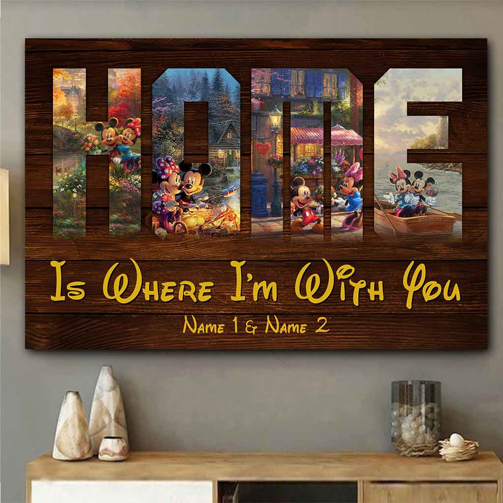 Personalized Couple Mouse Poster Home Is Where I'm With You