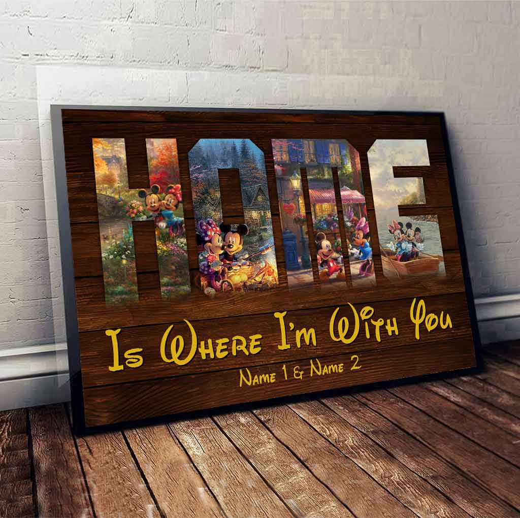 Personalized Couple Mouse Poster Home Is Where I'm With You