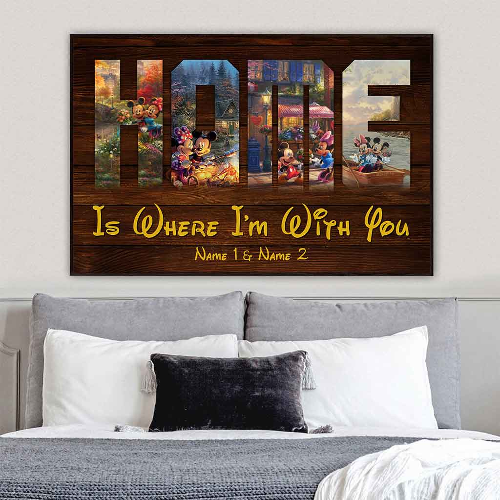 Personalized Couple Mouse Poster Home Is Where I'm With You