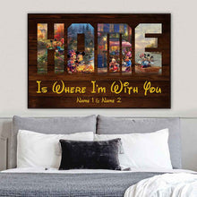 Load image into Gallery viewer, Personalized Couple Mouse Poster Home Is Where I'm With You
